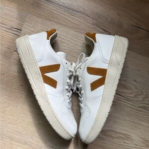 Veja White and Brown Men's Sneakers